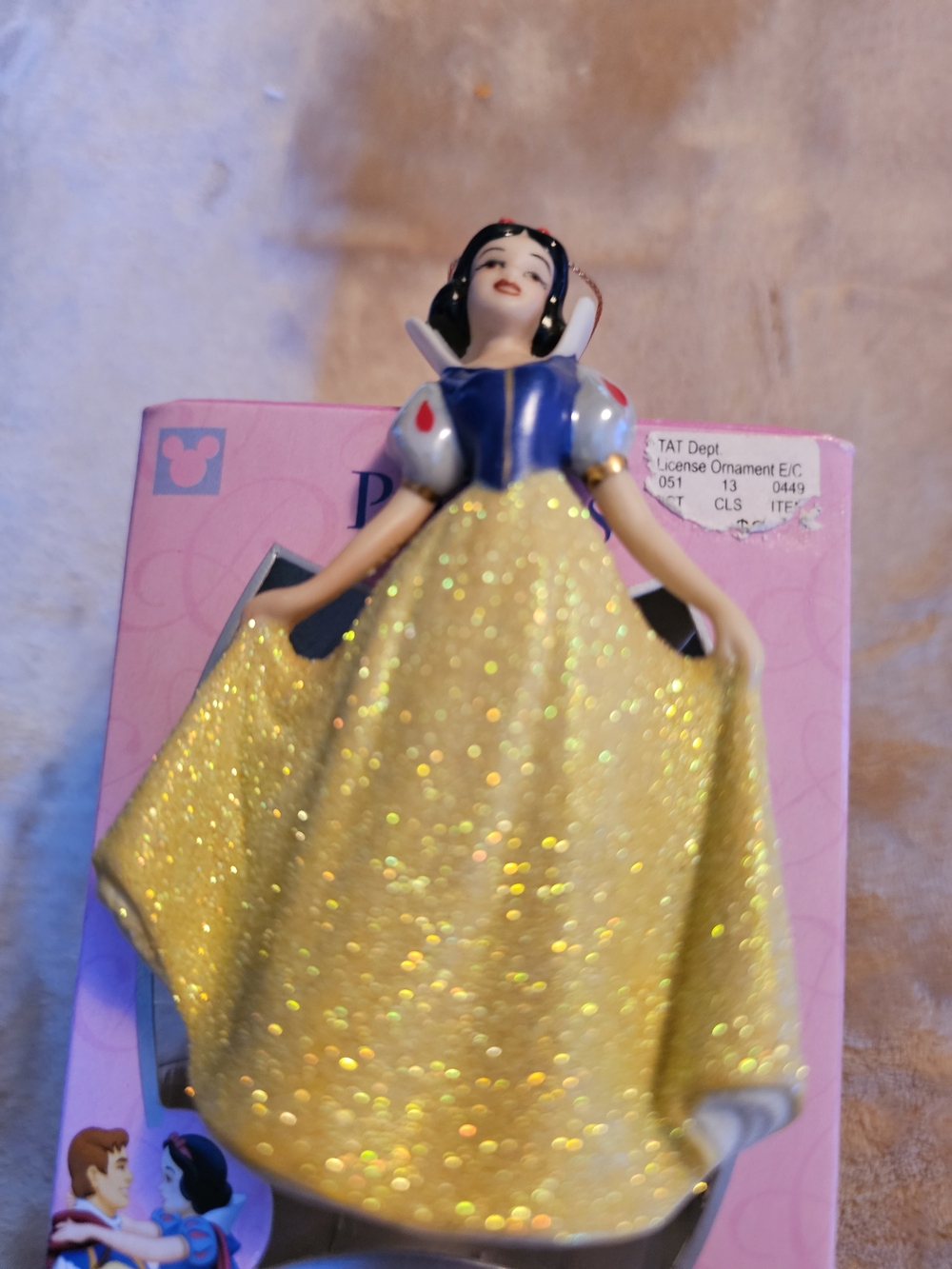 Disney Snow White Glitter Holiday Ornament - Yellow & Blue - Picture 4 of 4